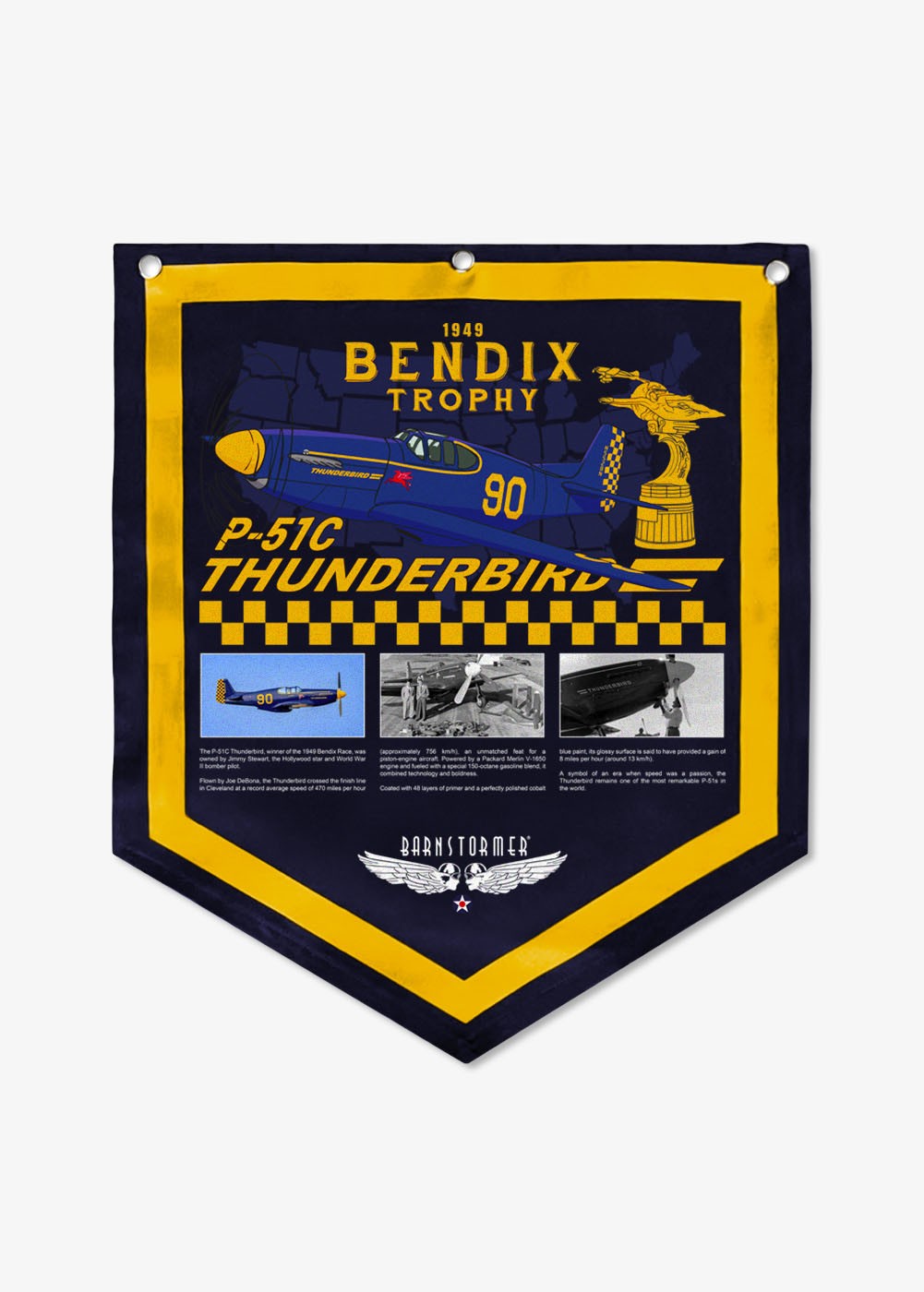 "P-51C Thunderbird" pennant | Barnstormer-USA