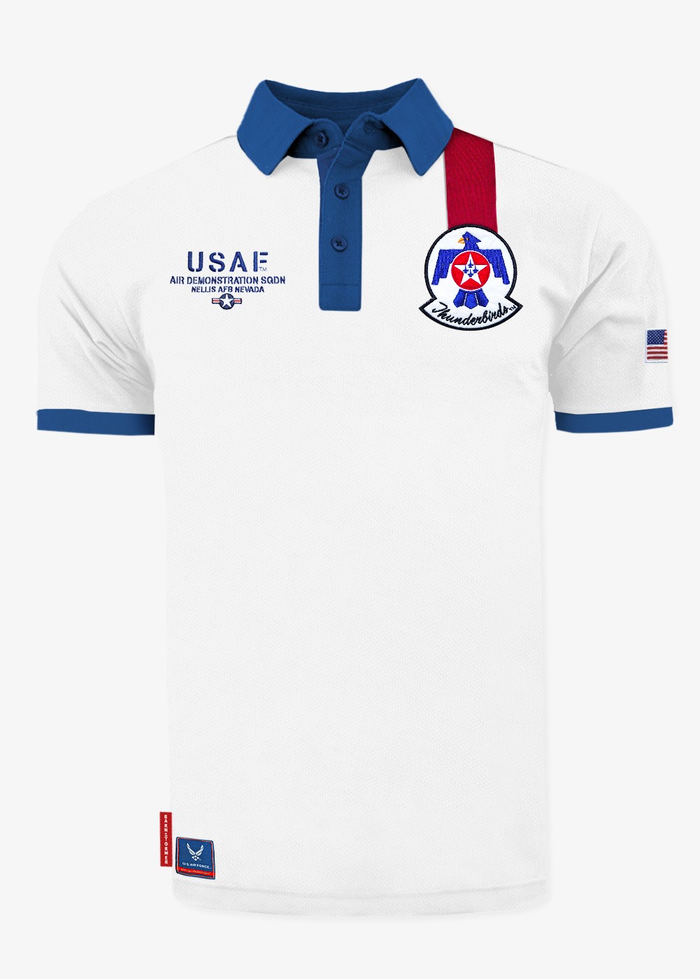 Polo "Thunderbirds" - Blanc | ★ Barnstormer-USA ★