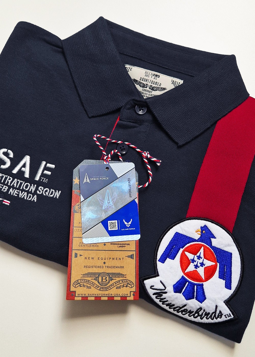 Polo "Thunderbirds" - Azul marino | ★ Barnstormer-USA ★