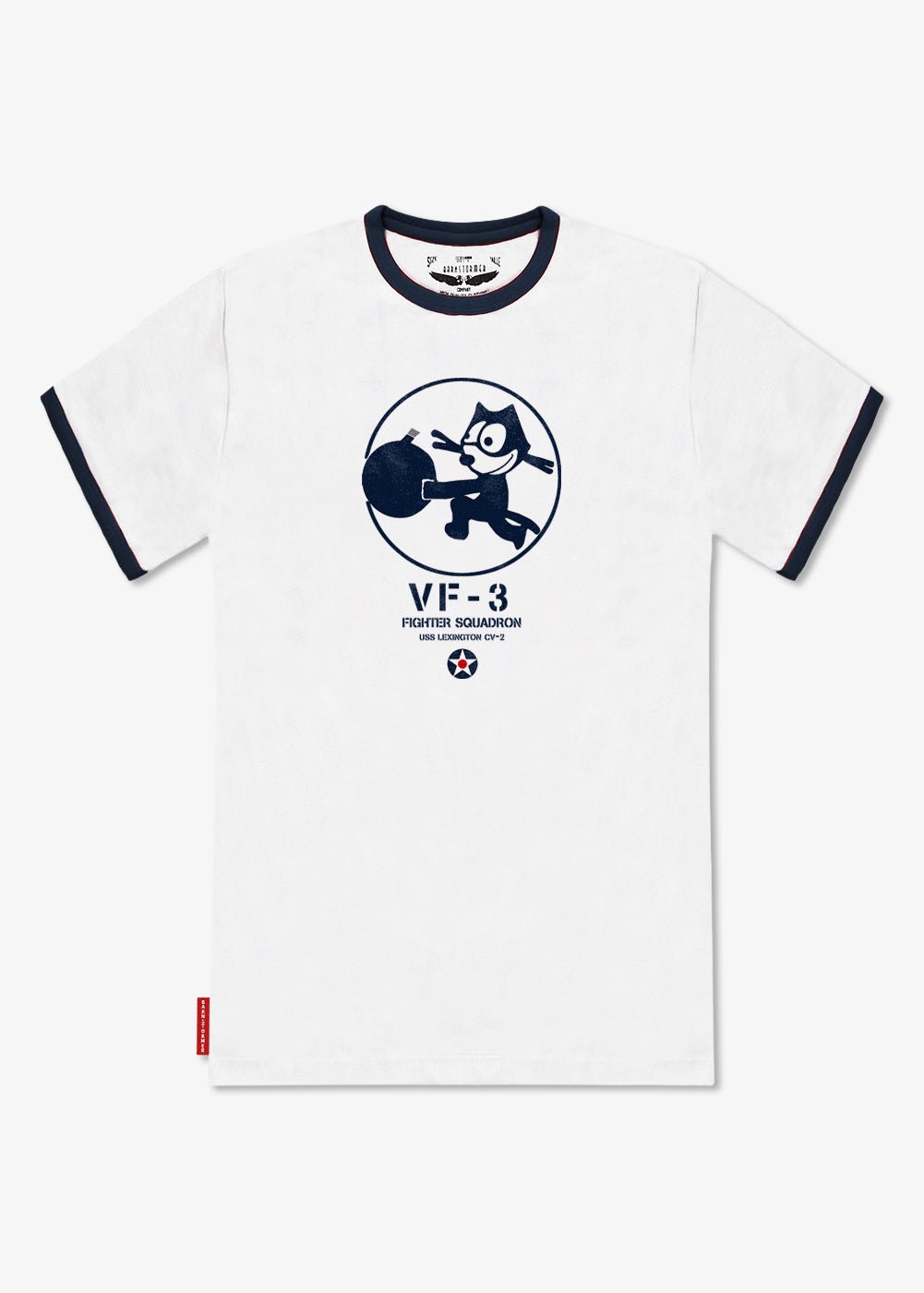 "VF-3 USS Lexington CV-2" T-shirt - White | ★ Barnstormer-USA ★