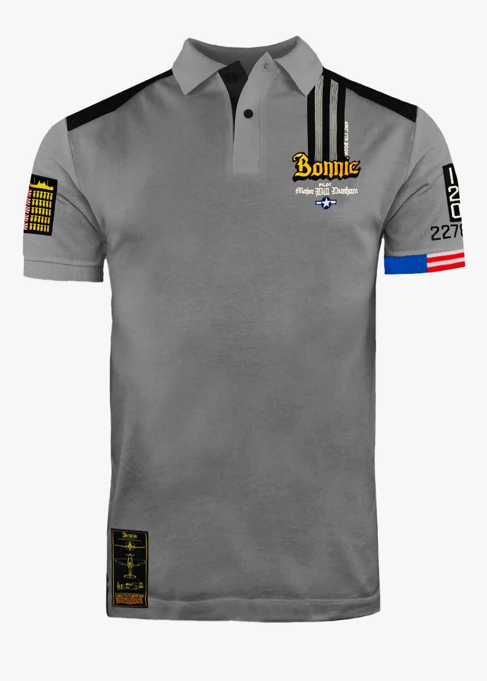 Polo "P-47D Bonnie" - Gris | ★ Barnstormer-USA ★