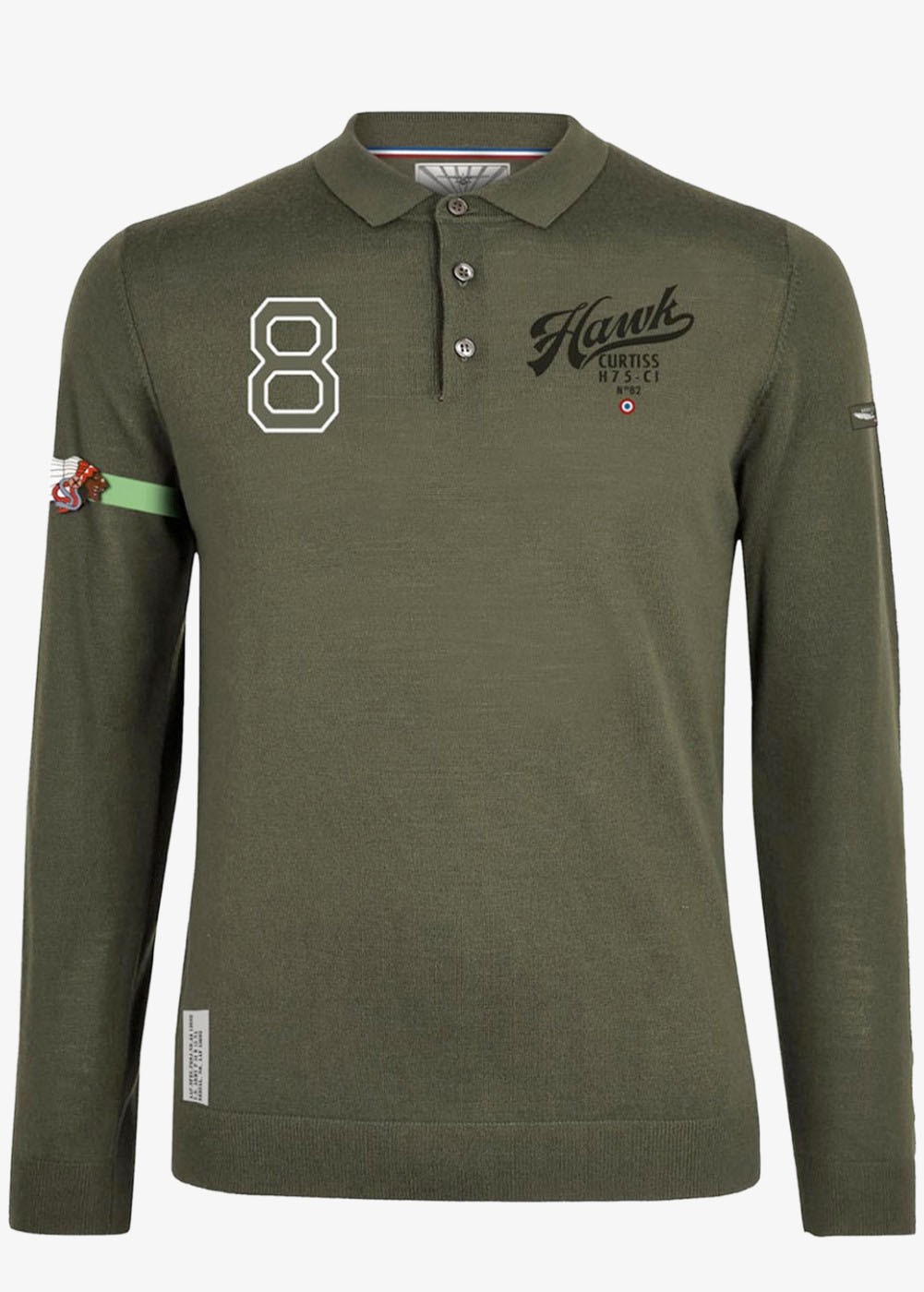 "Hawk 75 - II/5 Lafayette" long sleeves polo shirt | ★ Barnstormer-USA ★