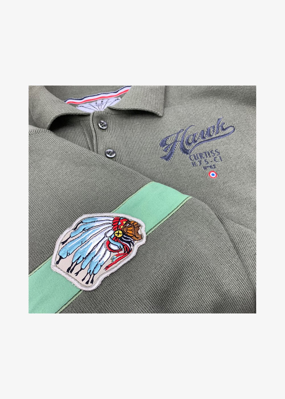"Hawk 75 - II/5 Lafayette" long sleeves polo shirt | ★ Barnstormer-USA ★